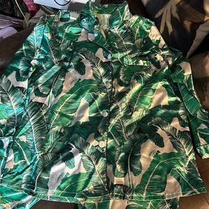 Swomog XL palm tree pajamas silky very nice.